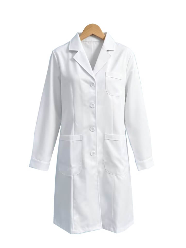 Doctor wearing a white medical lab coat